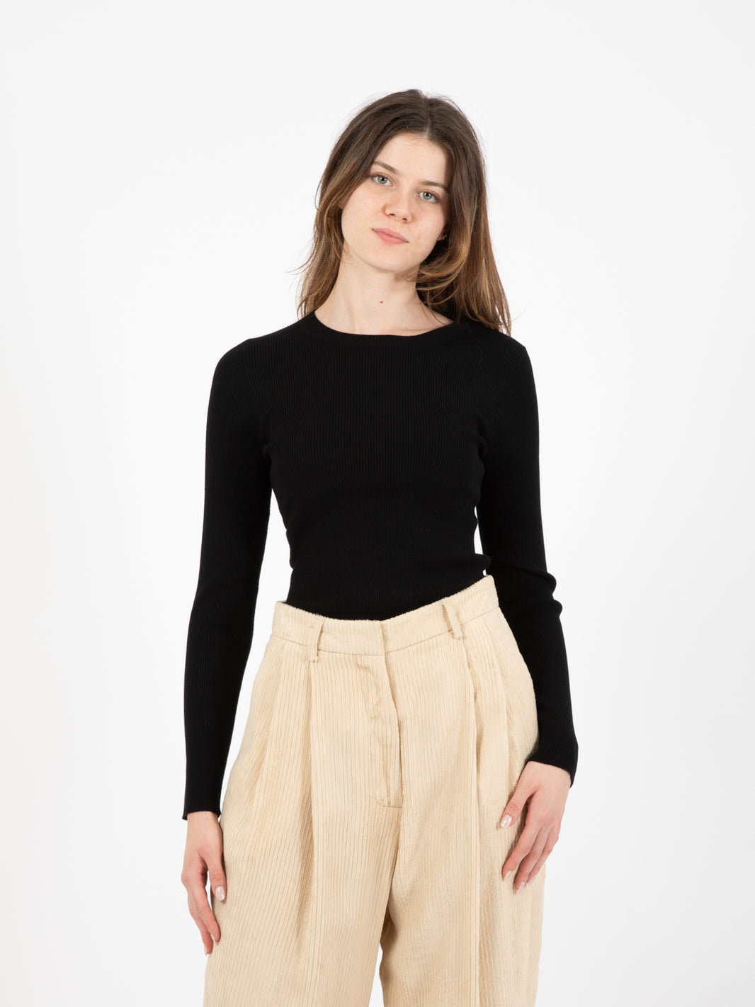 Maglione cut out schiena nero