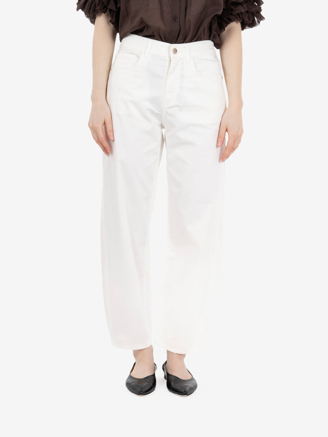 Pantalone carrot fit bianco