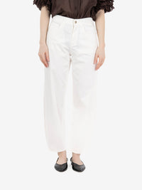 Pantalone carrot fit bianco