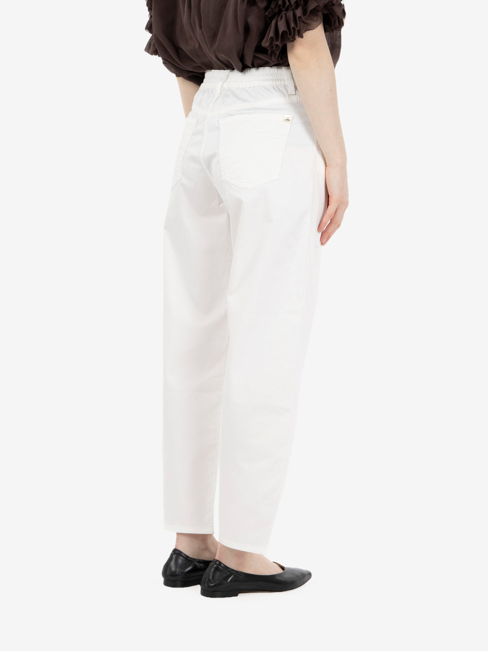 Pantalone carrot fit bianco