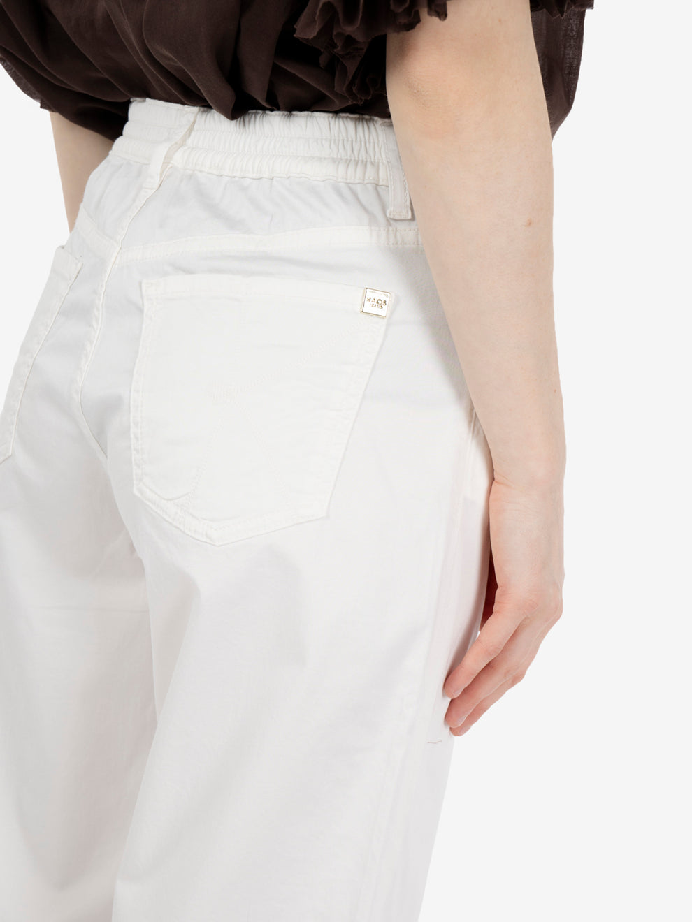 Pantalone carrot fit bianco