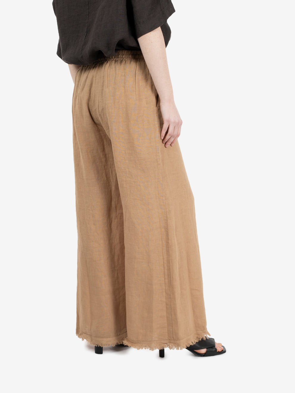 Camel linen trousers
