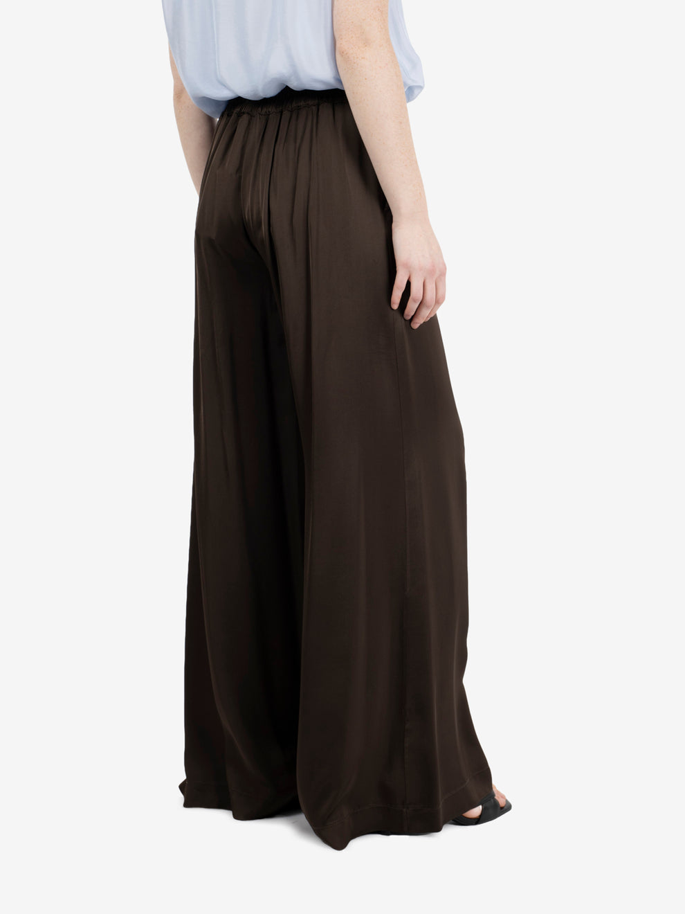 Pantalone in raso moro