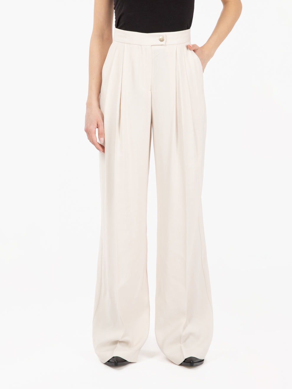 Ivory palazzo pants