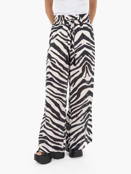 Pantalone palazzo stampa zebra