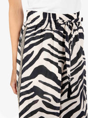 KAOS - Pantalone palazzo stampa zebra