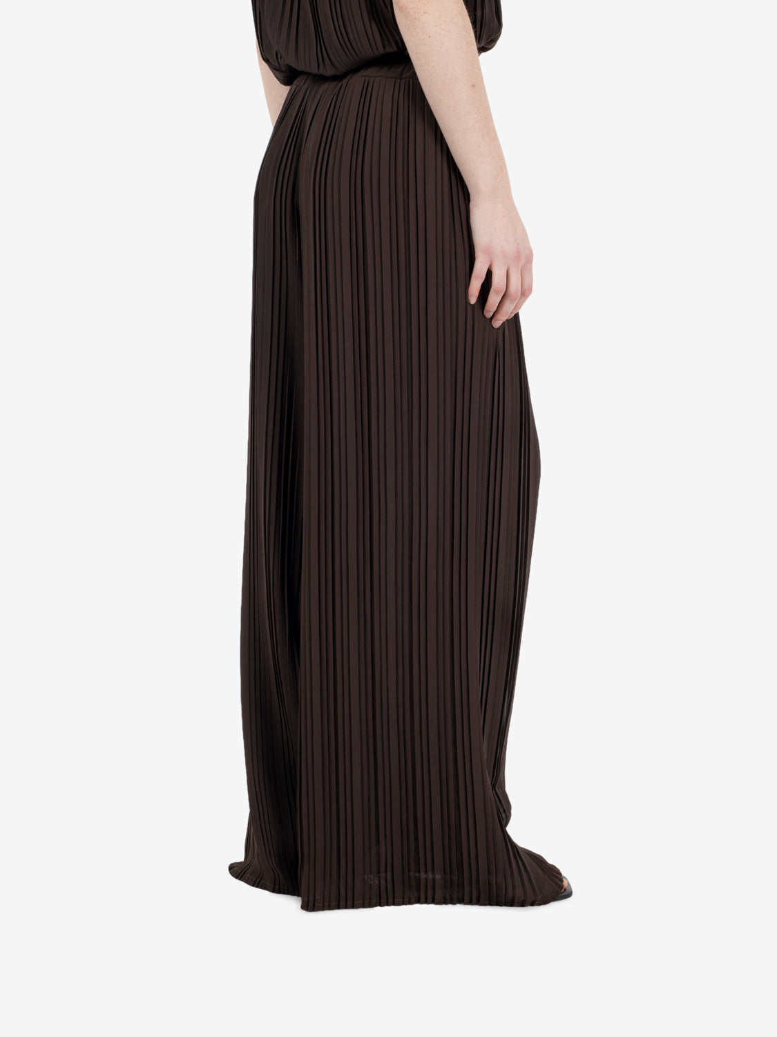 Pantaloni plissè cioccolato