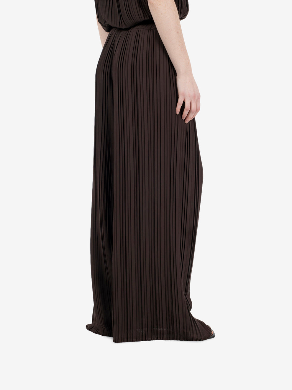 Pantaloni plissè cioccolato