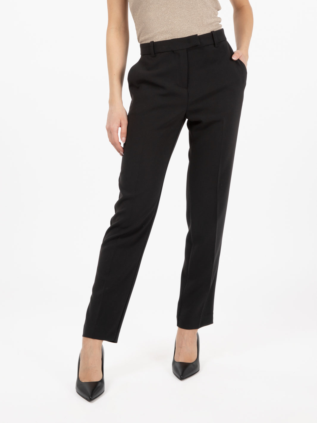 Pantalone slim nero