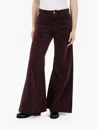 Burgundy velvet palazzo trousers