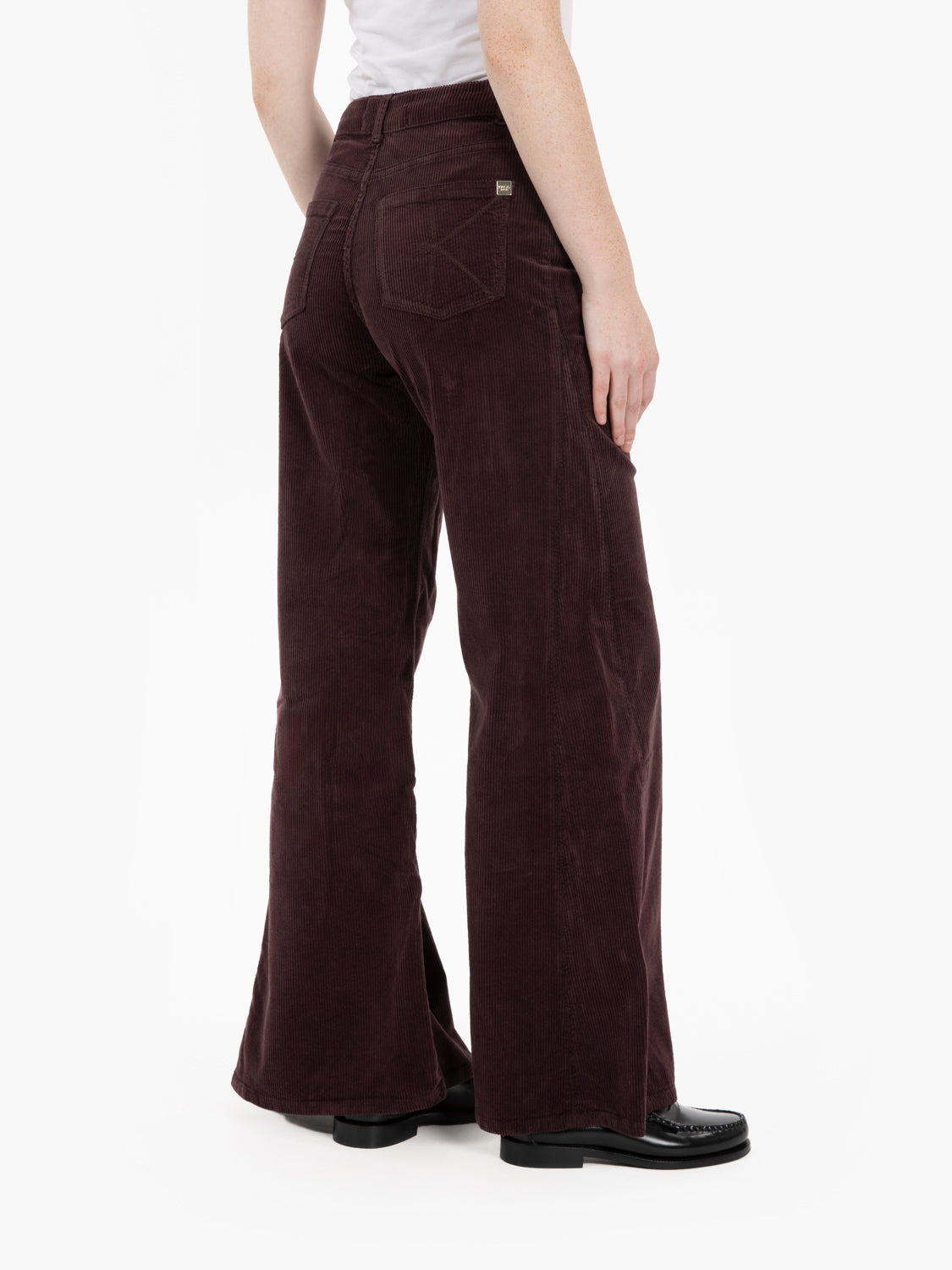 Burgundy velvet palazzo trousers