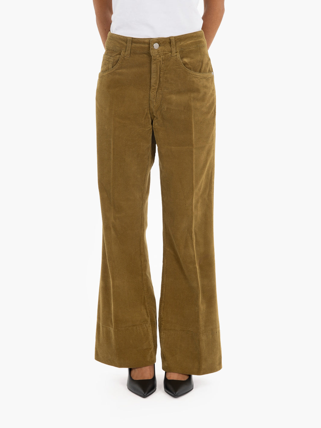 Oil velvet trumpet trousers
