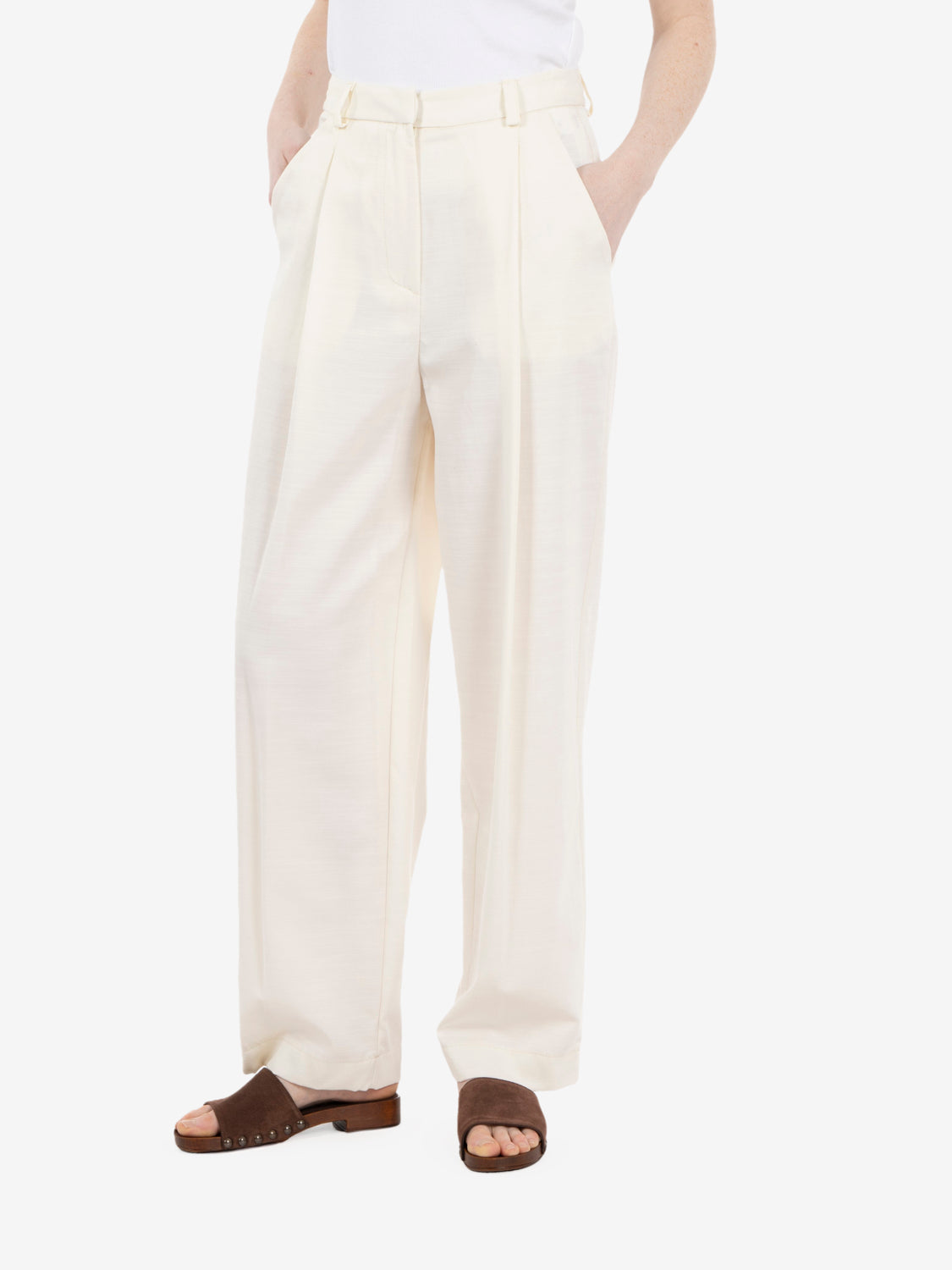 Pantaloni balloon fit bianco