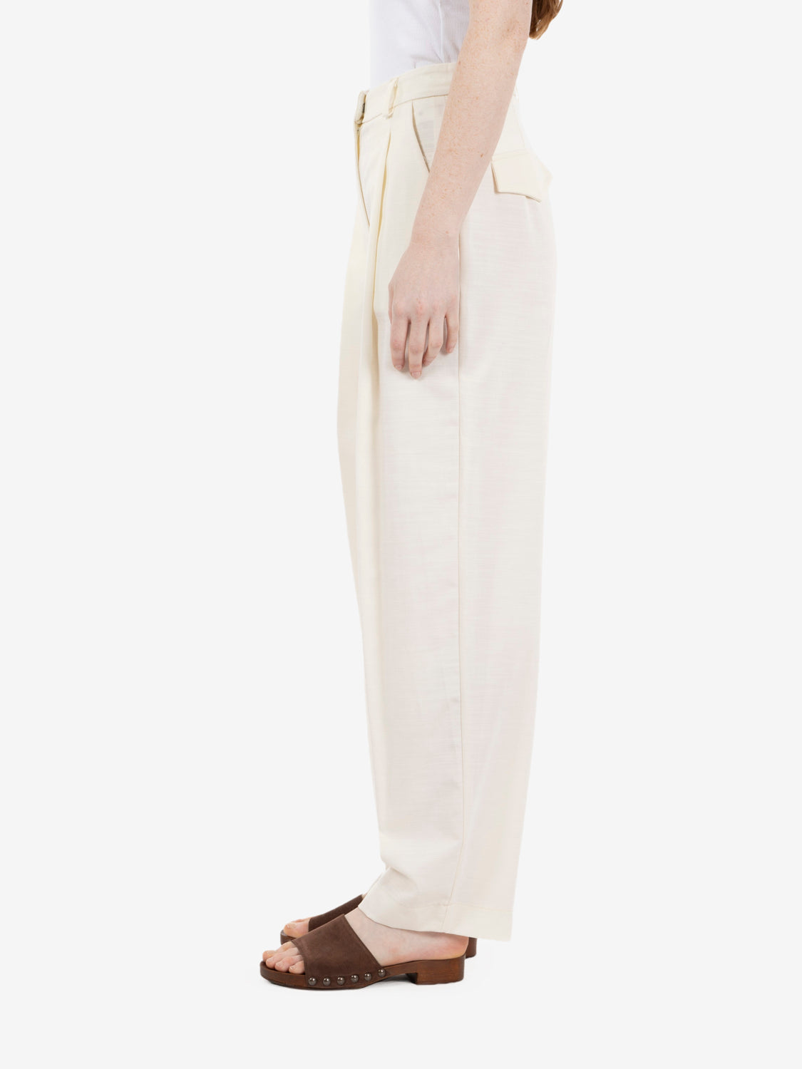 Pantaloni balloon fit bianco