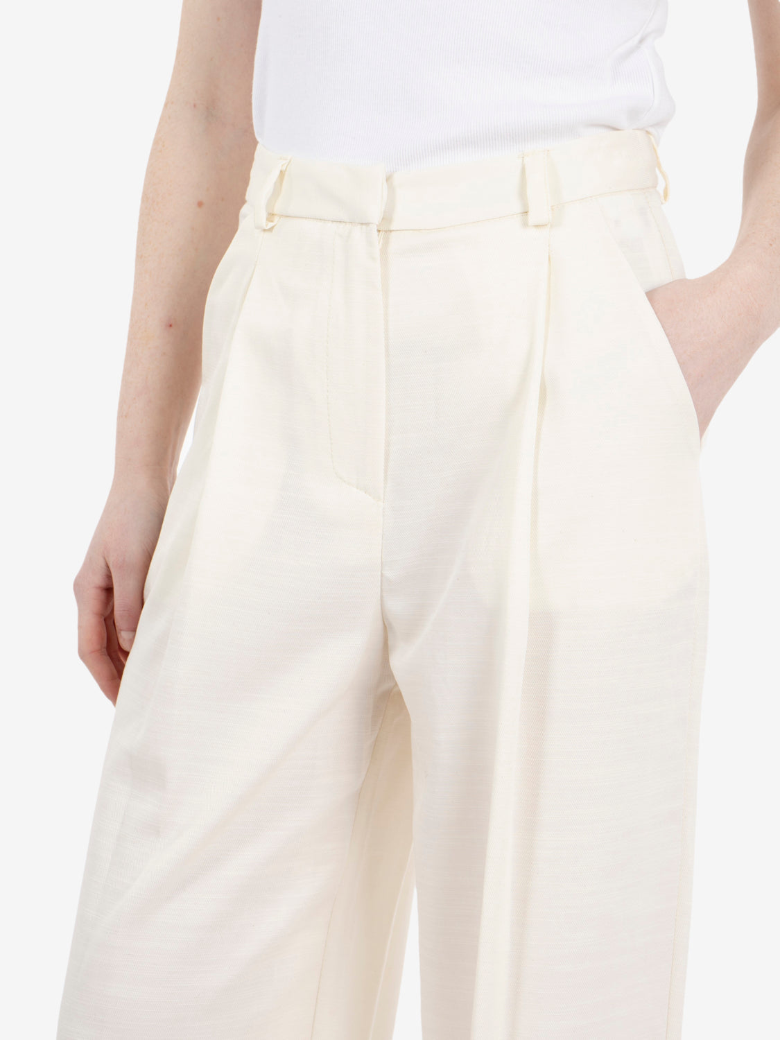 Pantaloni balloon fit bianco