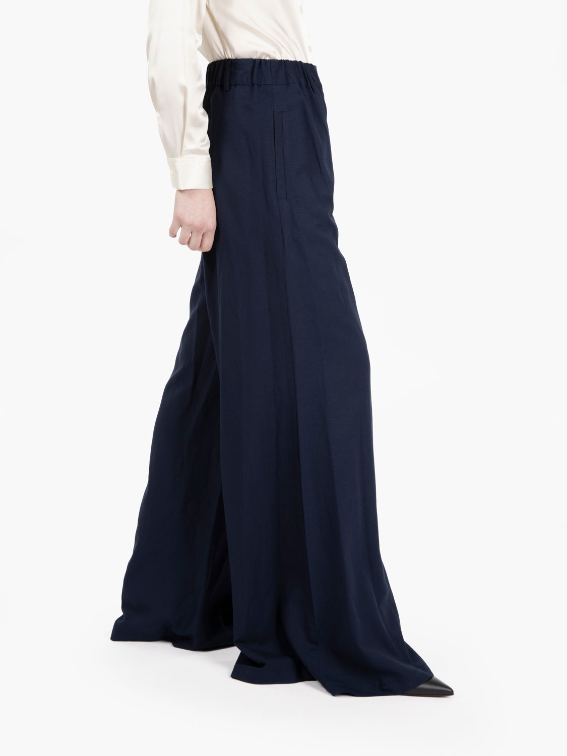 Pantaloni con vita elastica blu