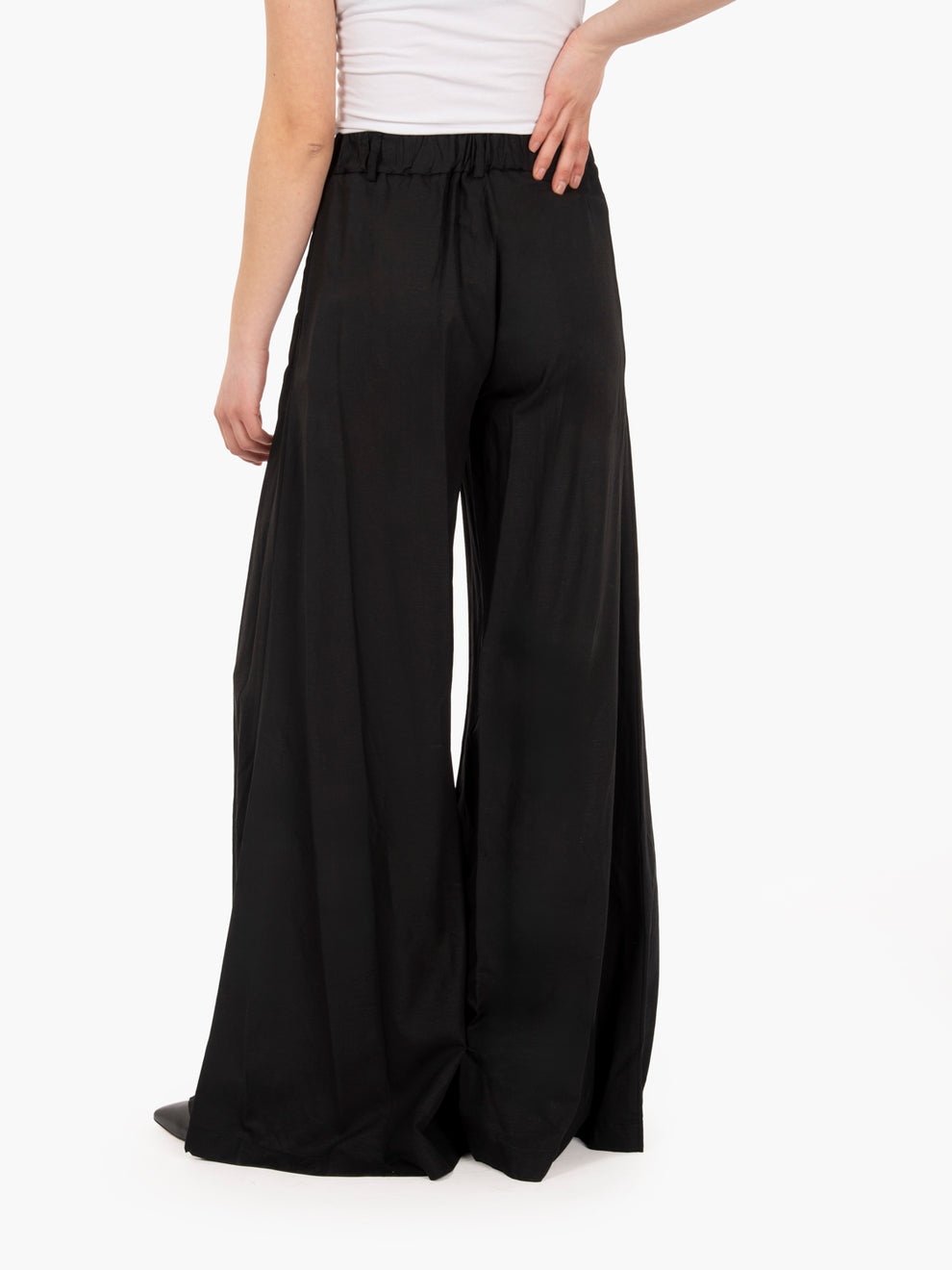 Pantaloni con vita elastica neri
