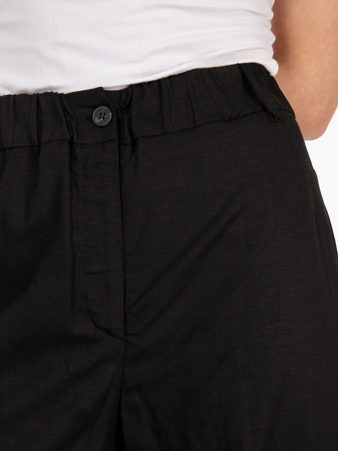 Pantaloni con vita elastica neri