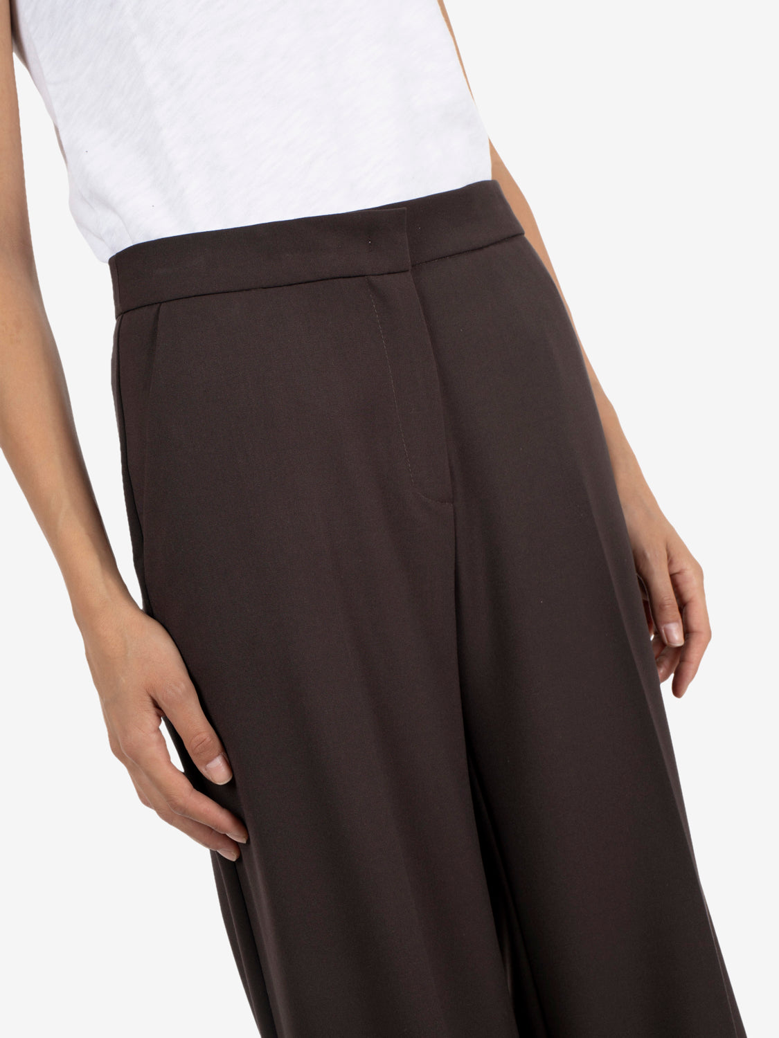 Pantaloni dritti fondente
