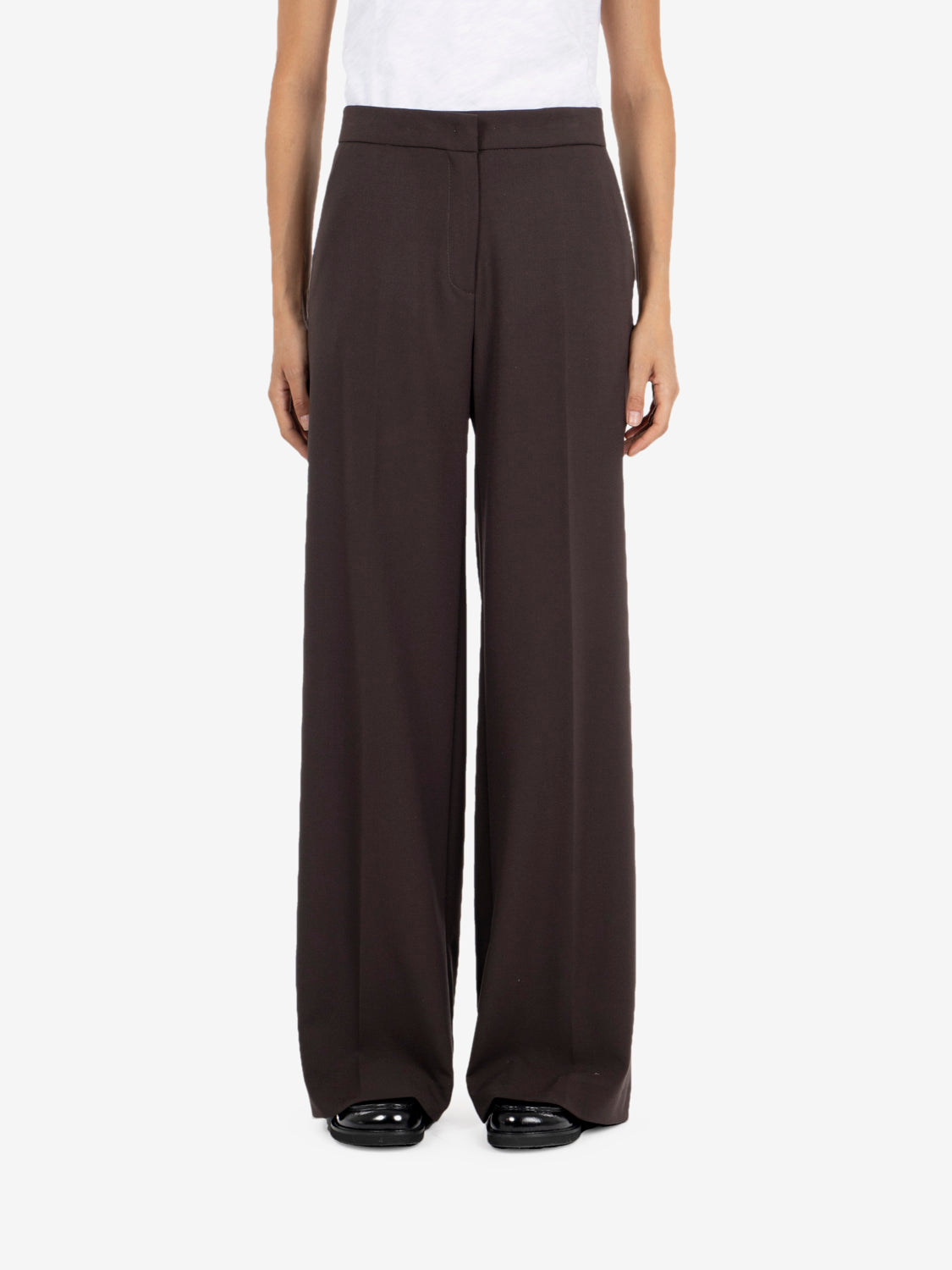 Pantaloni dritti fondente