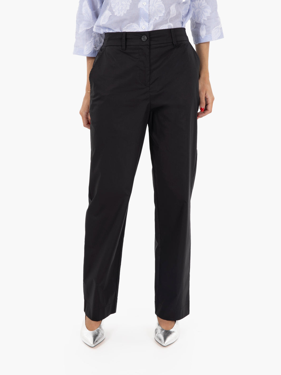 Black cotton trousers