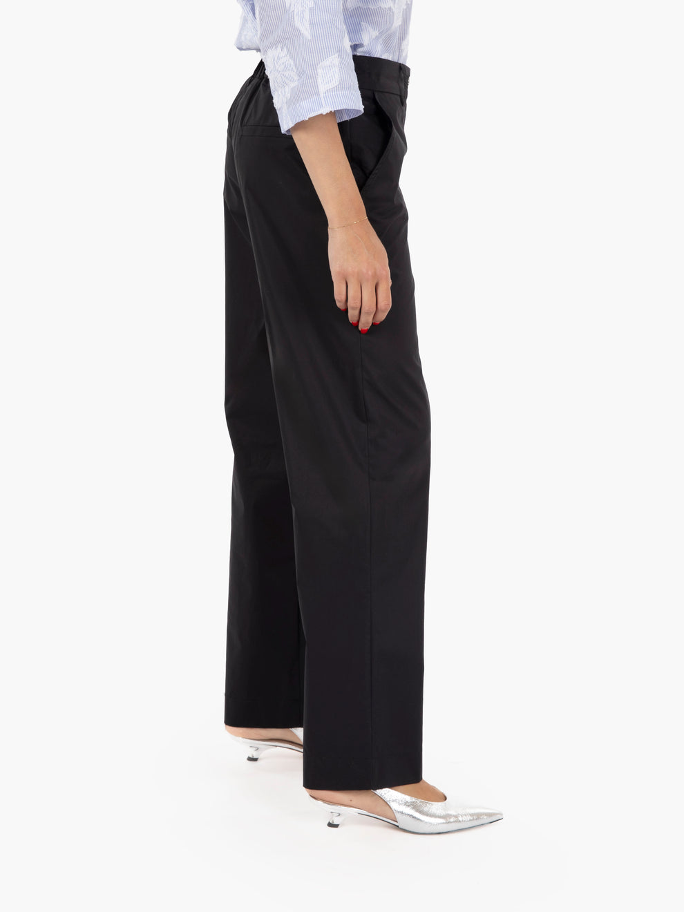 Pantaloni in cotone neri