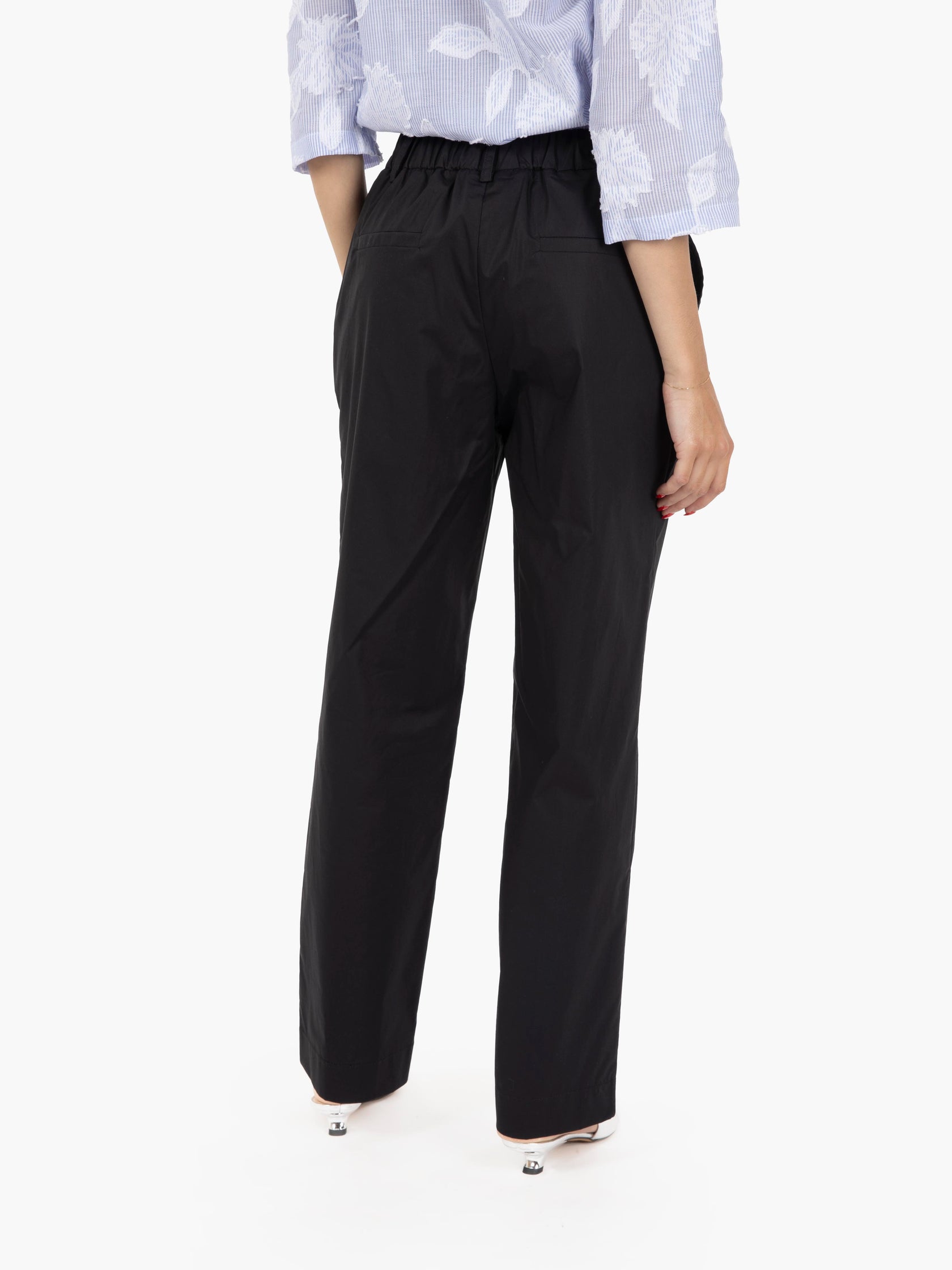 Pantaloni in cotone neri