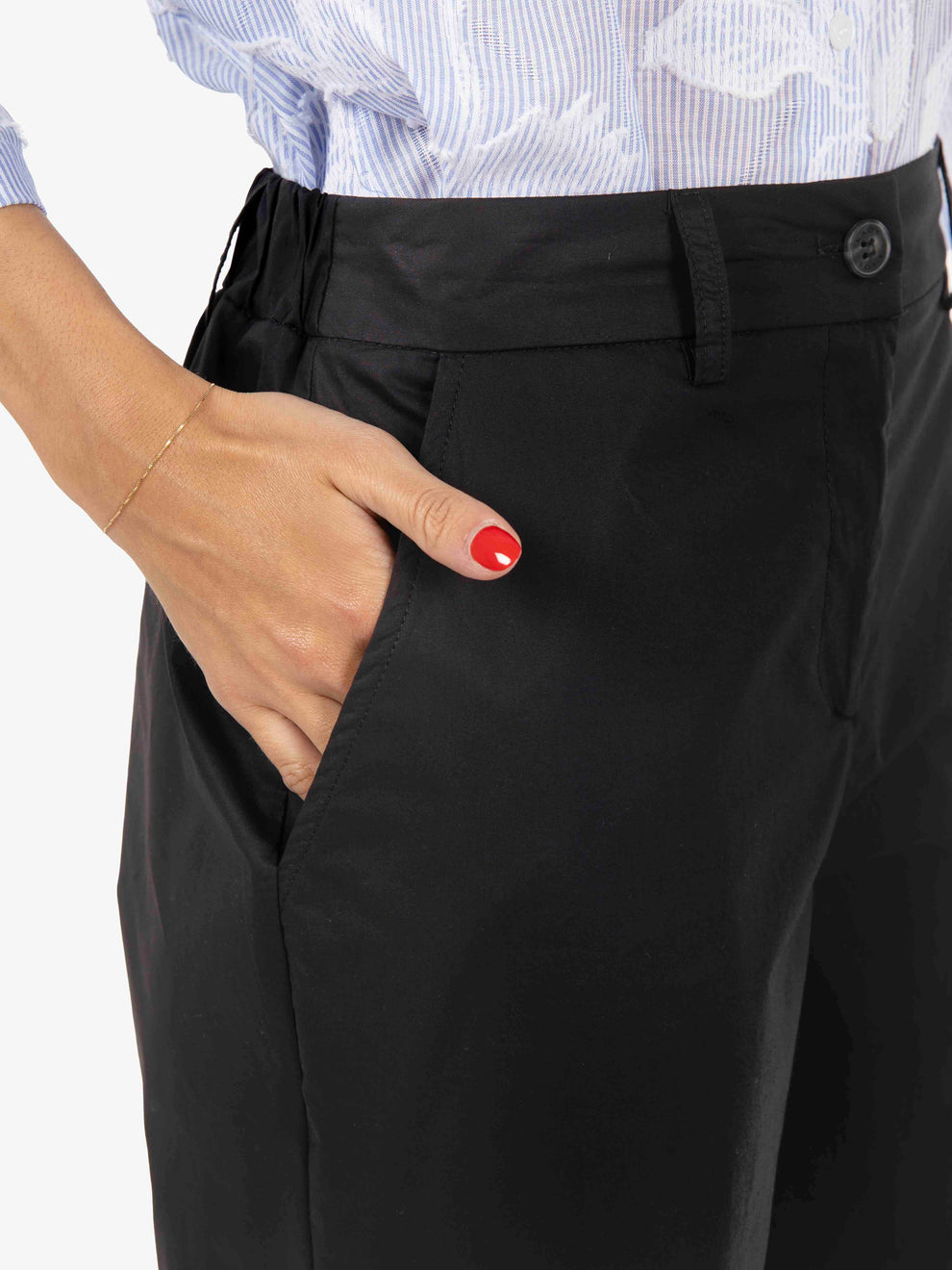 Pantaloni in cotone neri