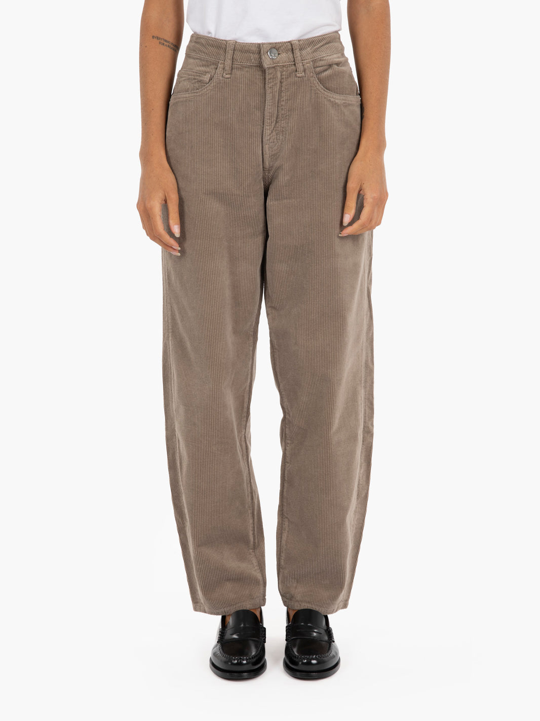 Chalk velvet cigarette trousers