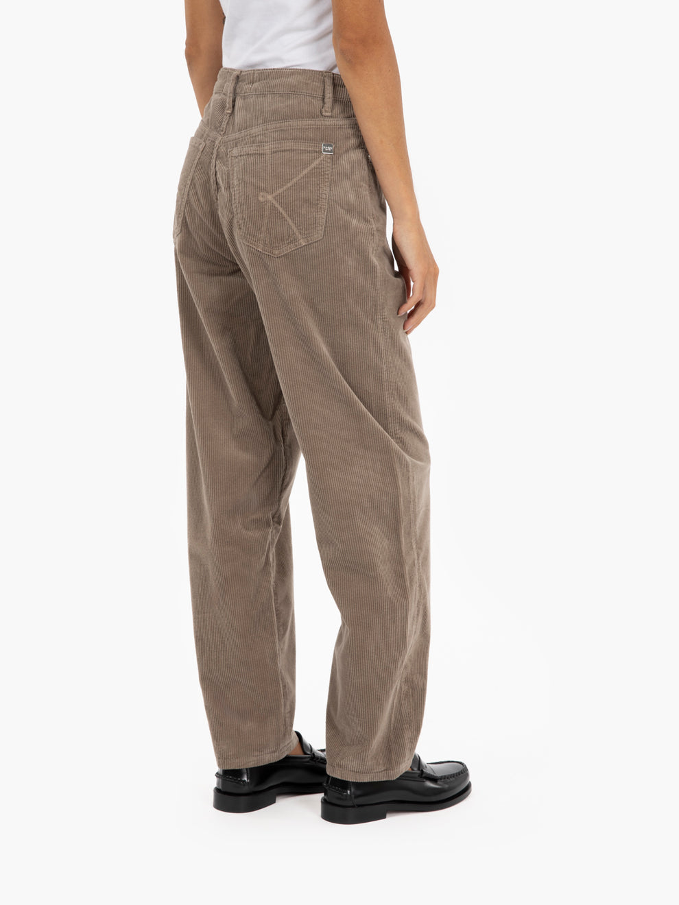 Chalk velvet cigarette trousers