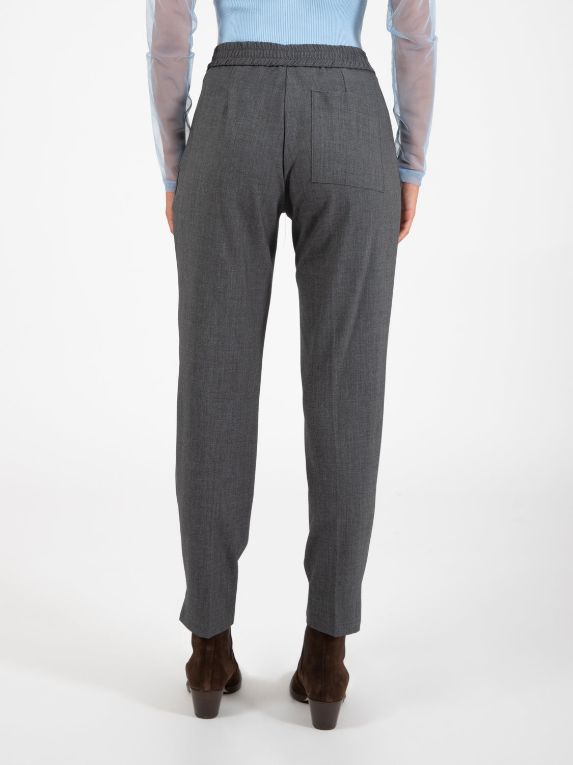 Pantaloni skinny elastico grigio