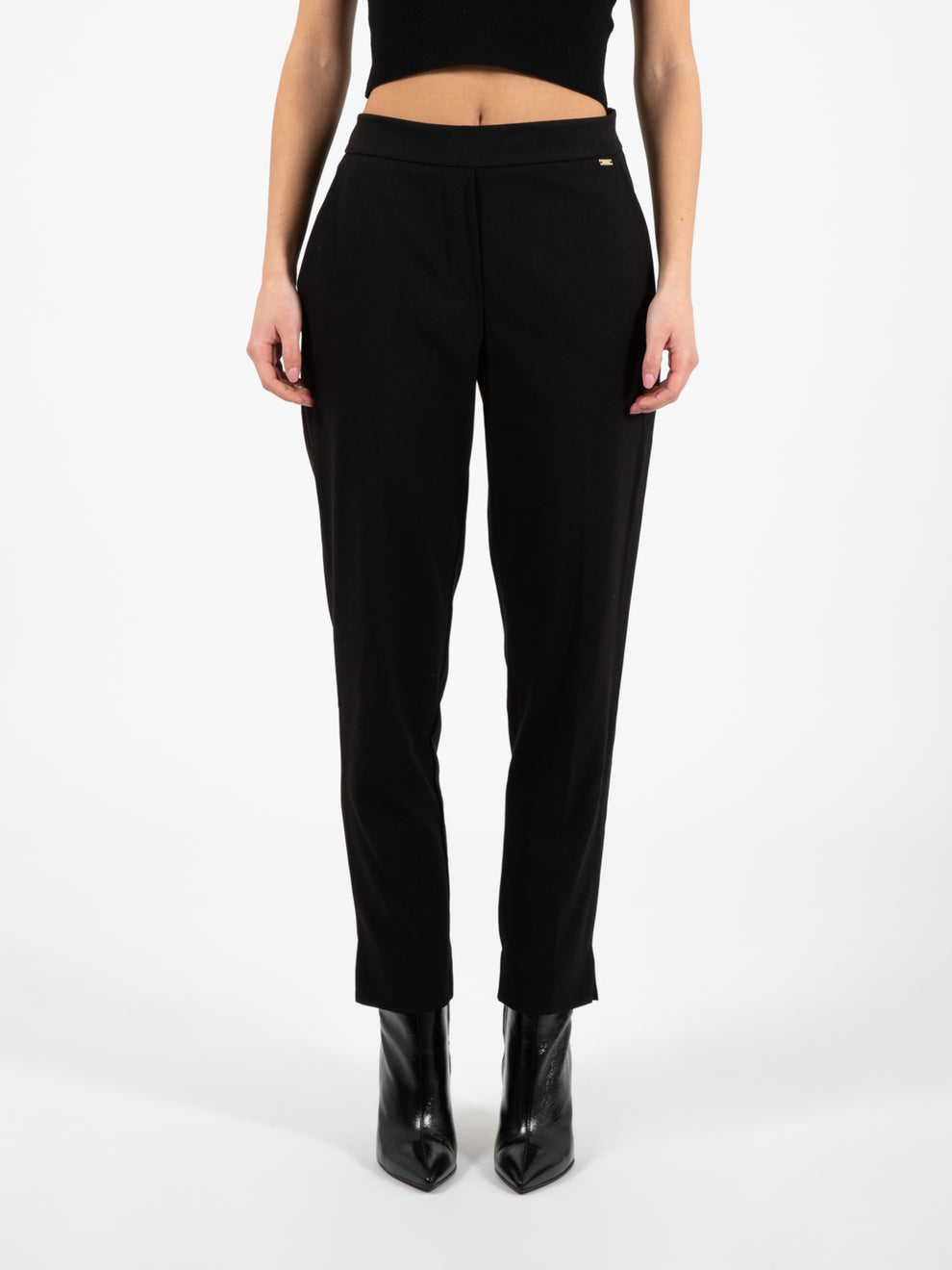 Pantaloni skinny elastico nero