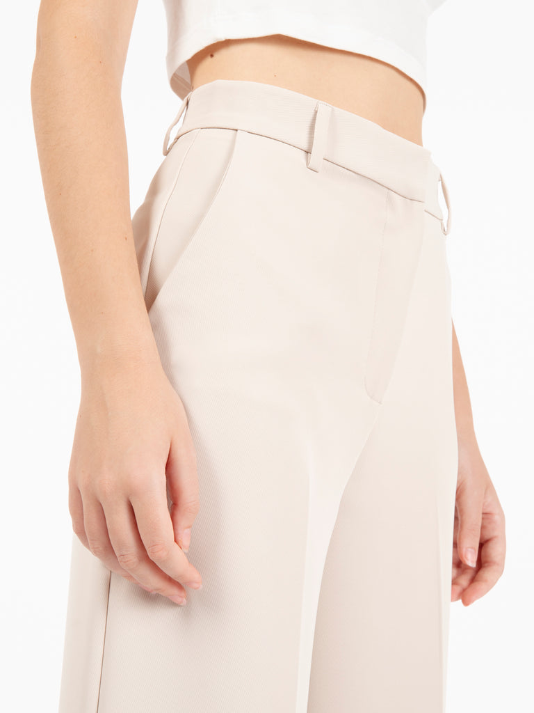 KAOS - Pantaloni wide leg in crepe avena