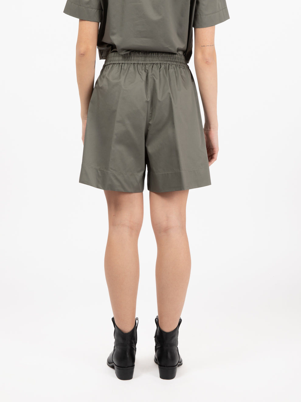 Shorts in cotone militare