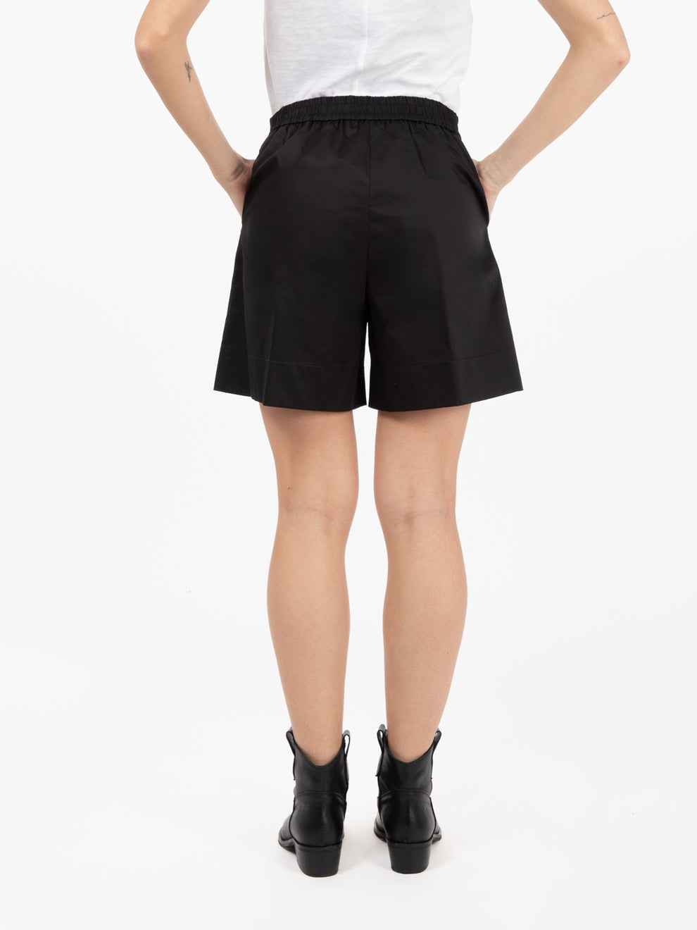 Shorts in cotone nero
