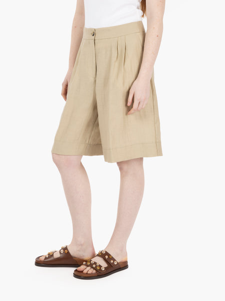Shorts in misto lino corda
