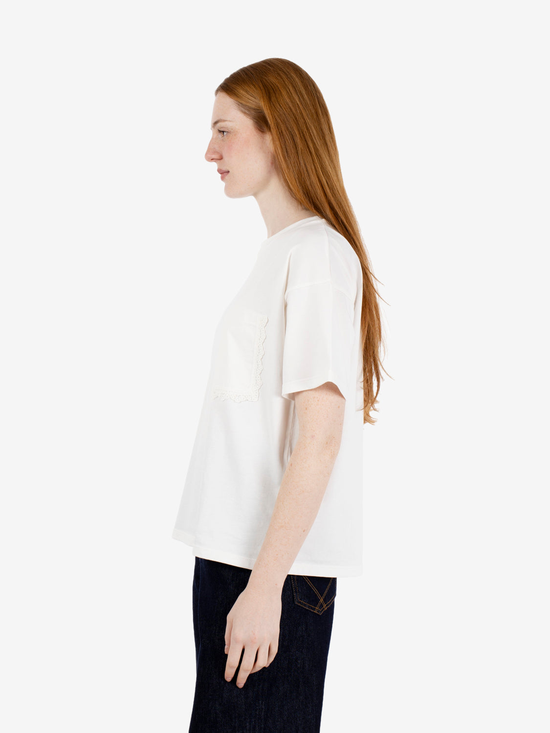 Cream pocket T-shirt