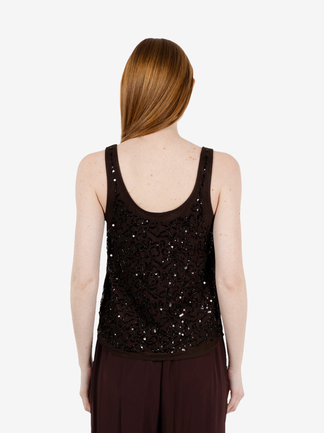 Chocolate beaded top
