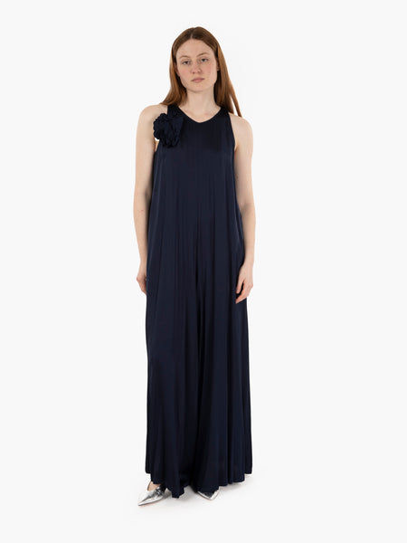 Tuta in viscosa blu