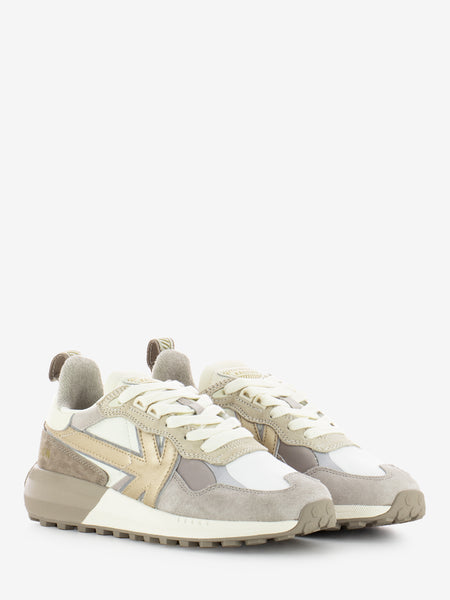 Sneakers Detroit white / gold / beige