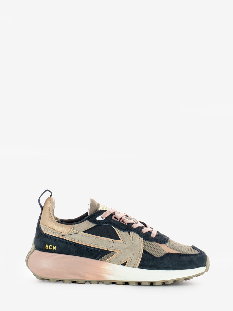 Sneakers blu taupe rosa