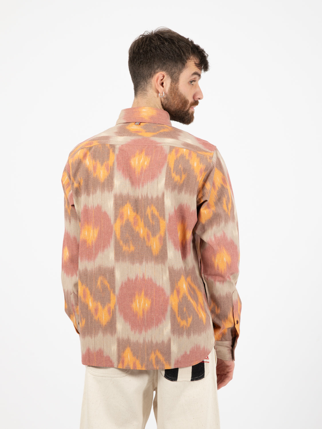 Alok Shirt Beige / Red / Orange