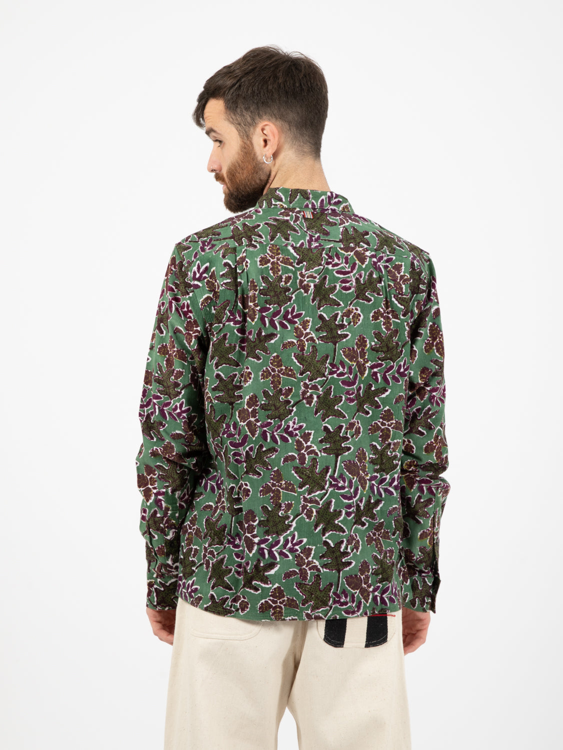 Chintan ls green/purple shirt 