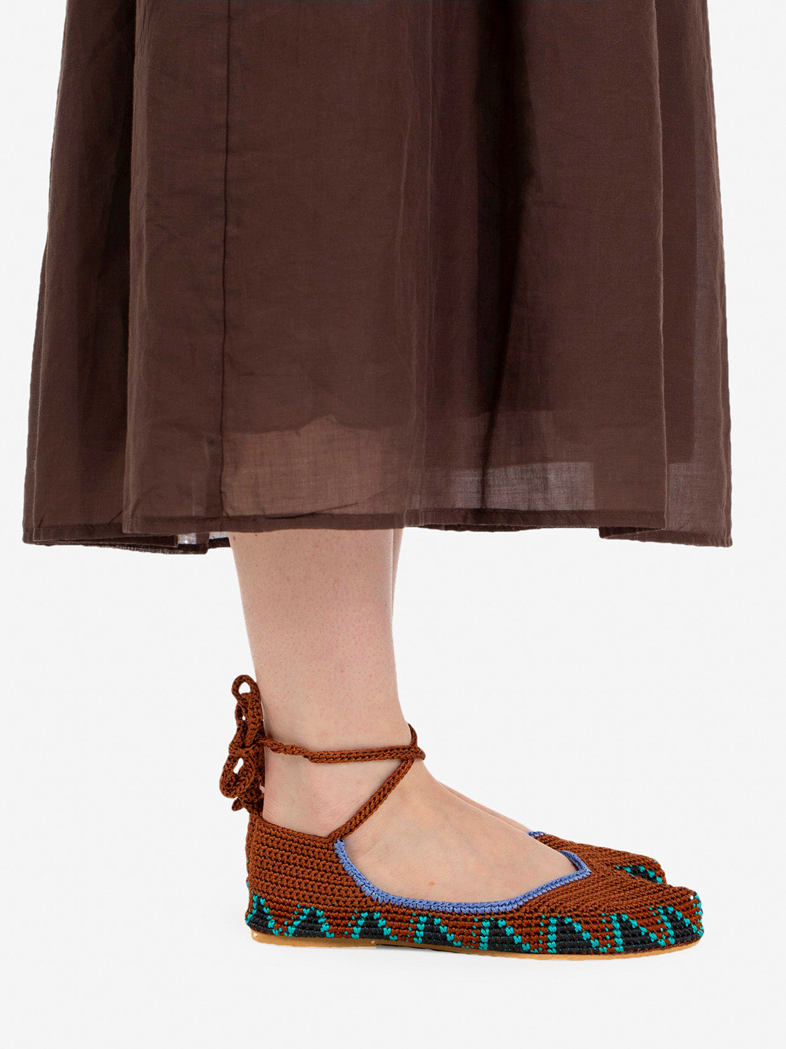 Ballerina high crochet almond brown