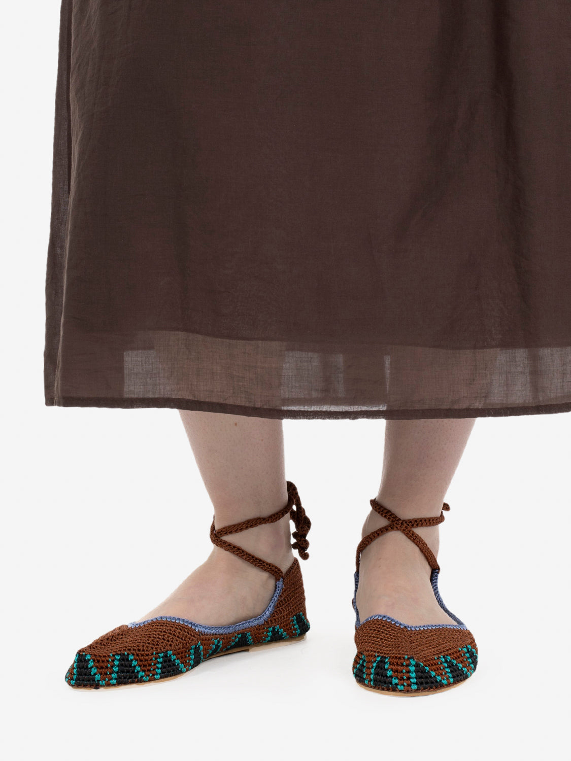 Ballerina high crochet almond brown