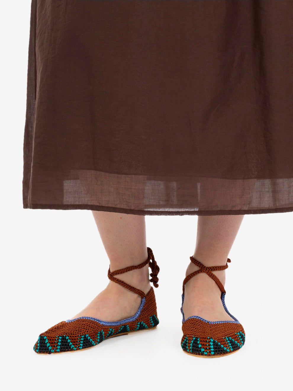 Ballerina high crochet almond brown