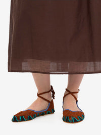 Ballerina high crochet almond brown