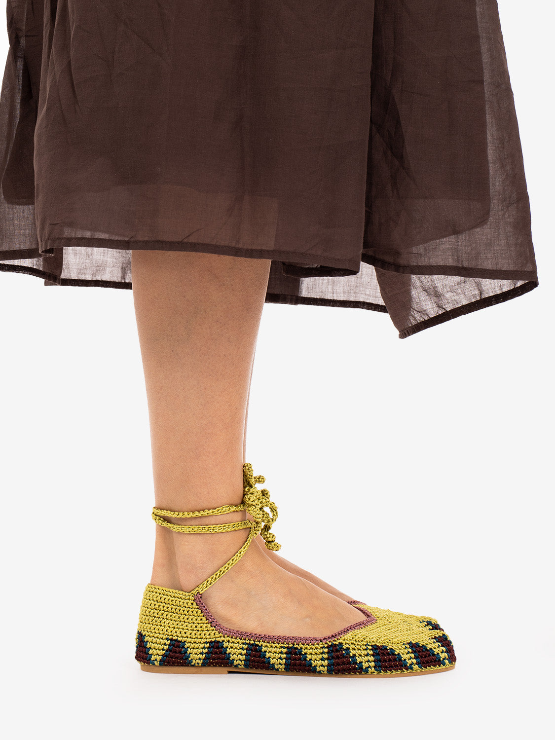 Ballerina high crochet mustard / yellow