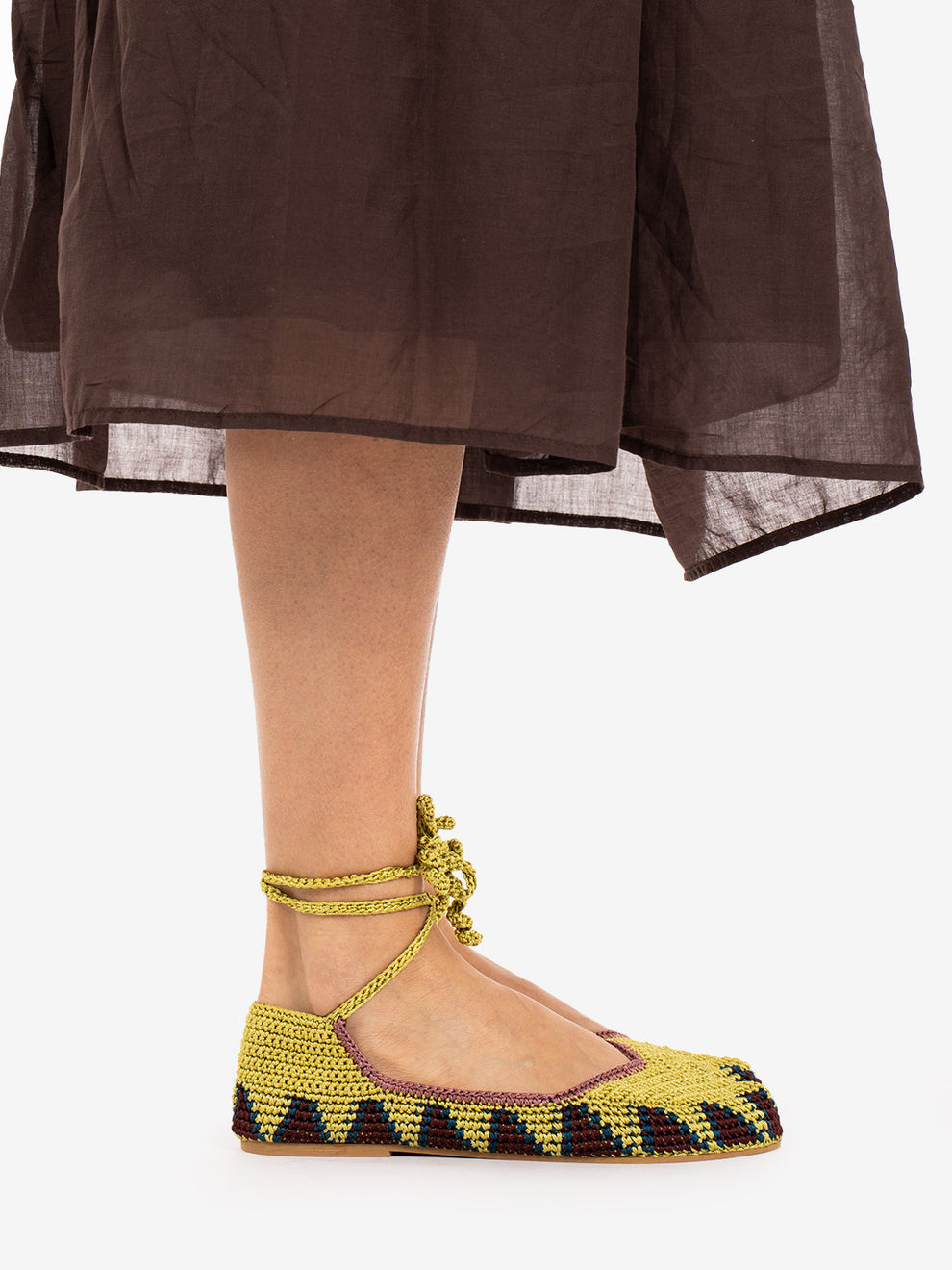 Ballerina high crochet mustard / yellow