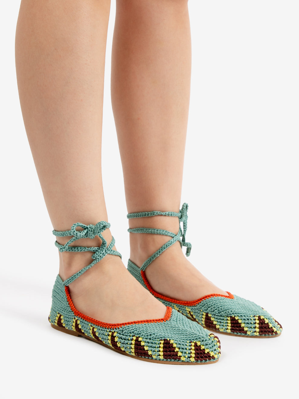 Ballerina high crochet sage / green